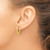 10K Yellow Gold Hollow Polished and Diamond-Cut Fancy Hoop Earrings, 16 mm - View 3