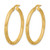 10K Yellow Gold Polished and Textured Twisted Tube Hoop Earrings, 35 mm - View 2