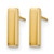 10K Yellow Gold Polished Post Bar Drop Earrings, 12.5 mm - View 2
