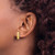 10K Yellow Gold Polished Post Bar Drop Earrings, 12.5 mm - View 3