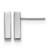 Rhodium-Plated 10K White Gold Polished Post Drop Earrings, 12.5 mm
