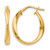 10K Yellow Gold Polished Hoop Earrings, 25 mm