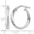 Rhodium-Plated 10K Yellow Gold with White Rhodium Plating Polished Hoop Earrings, 25 mm - View 4