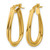 10K Yellow Gold Polished Twist Teardrop Hoop Earrings, 28 mm - View 2
