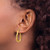 10K Yellow Gold Polished Twist Teardrop Hoop Earrings, 28 mm - View 3