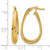 10K Yellow Gold Polished Twist Teardrop Hoop Earrings, 28 mm - View 5