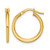 10K Yellow Gold Polished Round Hoop Earrings, 20 mm