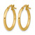 10K Yellow Gold Polished Round Hoop Earrings, 20 mm - View 2