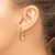 10K Yellow Gold Hollow Diamond-Cut 2.8 x 25 mm Hollow Hoop Earrings - View 3