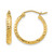 10K Yellow Gold Hollow Diamond-Cut 2.8 x 18 mm Hollow Hoop Earrings