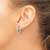 Rhodium-Plated 10K White Gold Diamond-Cut 2.8 x 15 mm Hollow Hoop Earrings - View 3