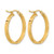 10K Yellow Gold Hollow Diamond-Cut Edge Medium 3 mm Polished Hoop Earrings, 25 mm Long - View 4