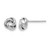 Rhodium-Plated 10K White Gold Hollow Polished Stud Earrings, 8 mm