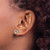 Rhodium-Plated 10K White Gold Hollow Polished Stud Earrings, 8 mm - View 3