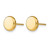 10K Yellow Gold Polished Button Stud Earrings, 6.6 mm - View 2