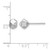 Rhodium-Plated 10K White Gold Hollow Polished Geometric Ball Stud Earrings, 5.6 mm - View 4