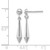 Rhodium-Plated 10K White Gold Polished Post Dangle Earrings, 24 mm - View 4