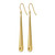 10K Yellow Gold Hollow Polished Shepherd Hook Drop French Wire Earrings, 53 mm - View 2