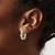 10K Yellow Gold Hollow with White Rhodium Plating Braided Hoop Earrings, 21 mm - View 3