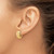10K Yellow Gold Polished and Diamond-Cut Omega Back Hoop Earrings, 14.5 mm - View 3
