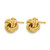 10K Yellow Gold Polished Diamond-Cut Love Knot Stud Earrings, 8 mm - View 2