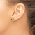10K Yellow Gold Polished Diamond-Cut Love Knot Stud Earrings, 8 mm - View 3