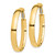 10K Yellow Gold Hollow High Polished 5 mm Omega Back Hoop Earrings, 37.5 mm Long - View 2