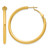 10K Yellow Gold Hollow 3 x 35 mm Polished Round Omega Back Hoop Earrings, 41 mm Long