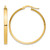 10K Yellow Gold Hollow 3 mm XL Hoop Earrings, 33 mm Long