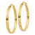 10K Yellow Gold Hollow 3 mm XL Hoop Earrings, 33 mm Long - View 2