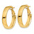 10K Yellow Gold Hollow 5 mm Omega Back Hoop Earrings, 24.25 mm Long - View 2