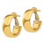 10K Yellow Gold Hollow 7.75 mm Small Omega Back Hoop Earrings, 19.75 mm Long - View 2