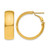 10K Yellow Gold Hollow 7.75 mm Omega Back Hoop Earrings, 24 mm Long
