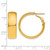 10K Yellow Gold Hollow 7.75 mm Omega Back Hoop Earrings, 24 mm Long - View 3