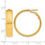 10K Yellow Gold Hollow 6.75 mm Large Omega Back Hoop Earrings, 30 mm Long - View 3