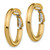 10K Yellow Gold Hollow 3 x 22 mm Polished Round Omega Back Hoop Earrings - View 2