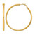 10K Yellow Gold Hollow 3 x 57 mm Polished Round Omega Back Hoop Earrings