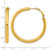 10K Yellow Gold Hollow 4 x 45 mm Polished Round Omega Back Hoop Earrings, 44.5 mm Long - View 3
