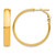 10K Yellow Gold Hollow High Polished 5 mm Omega Back Hoop Earrings, 30.25 mm Long