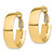 10K Yellow Gold Hollow High Polished 7 mm Omega Back Hoop Earrings, 24.5 mm Long - View 2