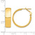 10K Yellow Gold Hollow High Polished 7 mm Omega Back Hoop Earrings, 24.5 mm Long - View 3