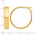 10K Yellow Gold Hollow High Polished 7 mm Omega Back Hoop Earrings, 35.75 mm Long - View 3