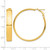 10K Yellow Gold Hollow High Polished 7 mm Omega Back Hoop Earrings, 42.75 mm Long - View 3