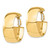 10K Yellow Gold Hollow High Polished 10 mm Omega Back Hoop Earrings, 28 mm Long - View 2