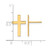 10K Yellow Gold Polished Cross Stud Earrings - 10REL199 - View 3