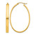 10K Yellow Gold Hollow Lightweight Oval Hoop Earrings, 42 mm