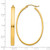 10K Yellow Gold Hollow Lightweight Oval Hoop Earrings, 42 mm - View 3