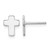 Rhodium-Plated 10K White Gold Polished Cross Stud Earrings - 10TE977W