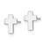 Rhodium-Plated 10K White Gold Polished Cross Stud Earrings - 10TE977W - View 2