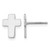 Rhodium-Plated 10K White Gold Polished Cross Stud Earrings - 10TE978W